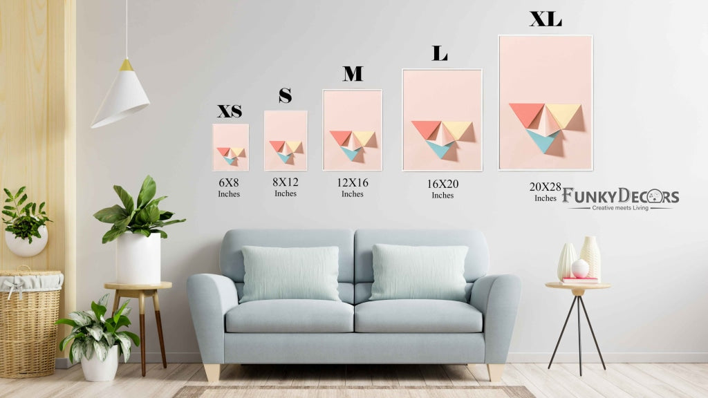Geometric Conical Paper Art Frame For Wall Decor- Funkydecors Posters Prints & Visual Artwork
