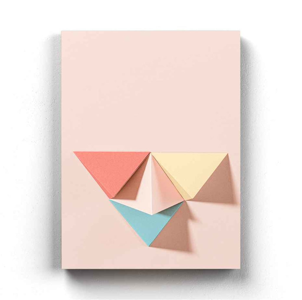 Geometric Conical Paper Art Frame For Wall Decor- Funkydecors Xs / Canvas Posters Prints & Visual
