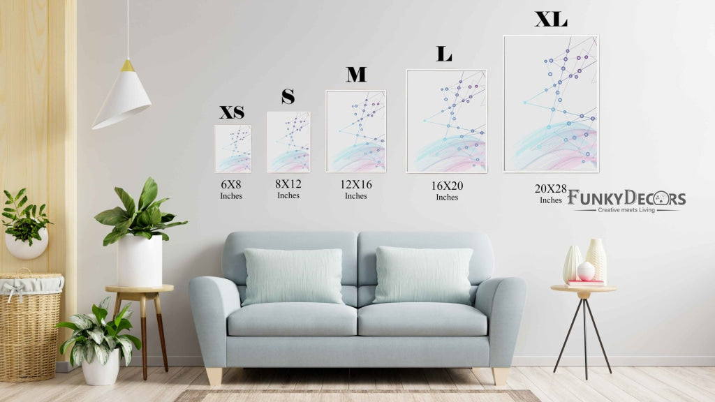 Geometric Constellation Art Frame For Wall Decor- Funkydecors Posters Prints & Visual Artwork