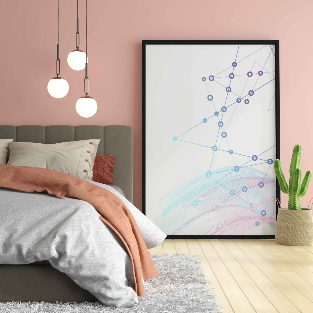 Geometric Constellation Art Frame For Wall Decor- Funkydecors Xs / Black Posters Prints &amp; Visual