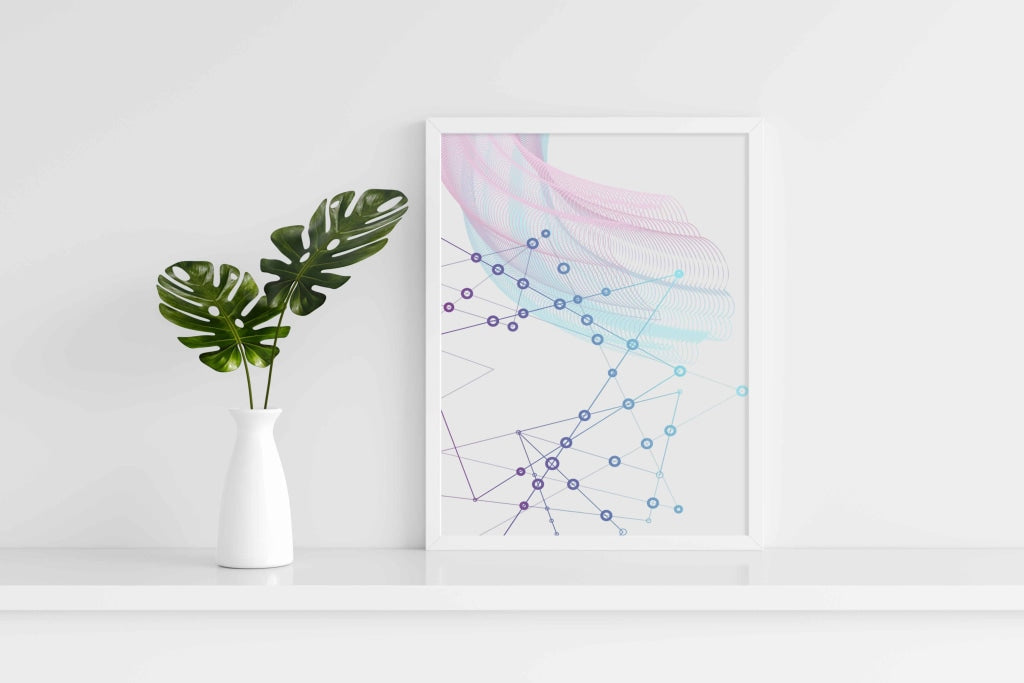 Geometric Constellation Art Frame For Wall Decor- Funkydecors Xs / White Posters Prints &amp; Visual