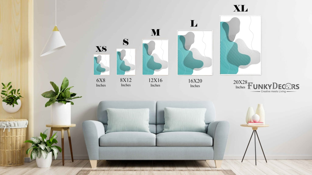 Geometric Overlay Patterns Art Frame For Wall Decor- Funkydecors Posters Prints & Visual Artwork