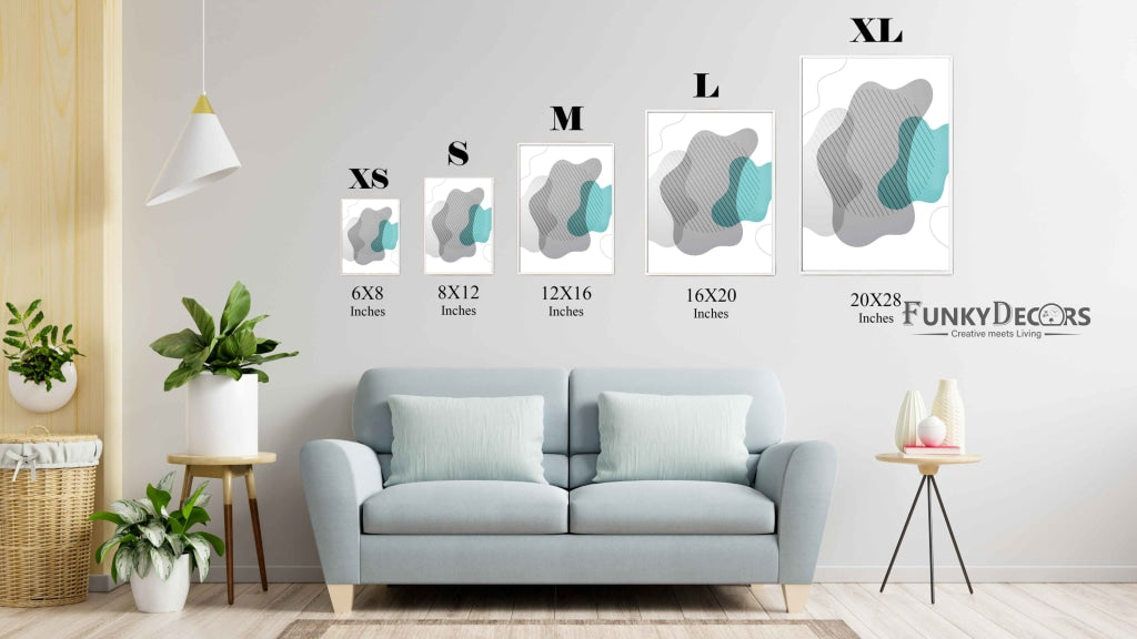 Geometric Overlay Patterns Art Frame For Wall Decor- Funkydecors Posters Prints & Visual Artwork