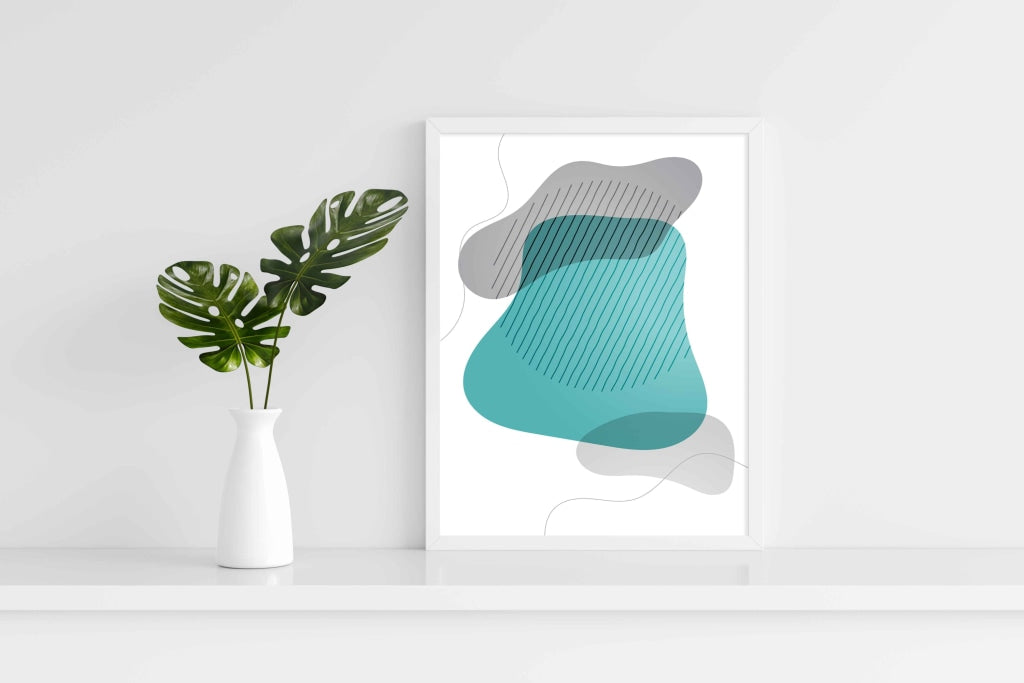 Geometric Overlay Patterns Art Frame For Wall Decor- Funkydecors Xs / White Posters Prints &amp; Visual