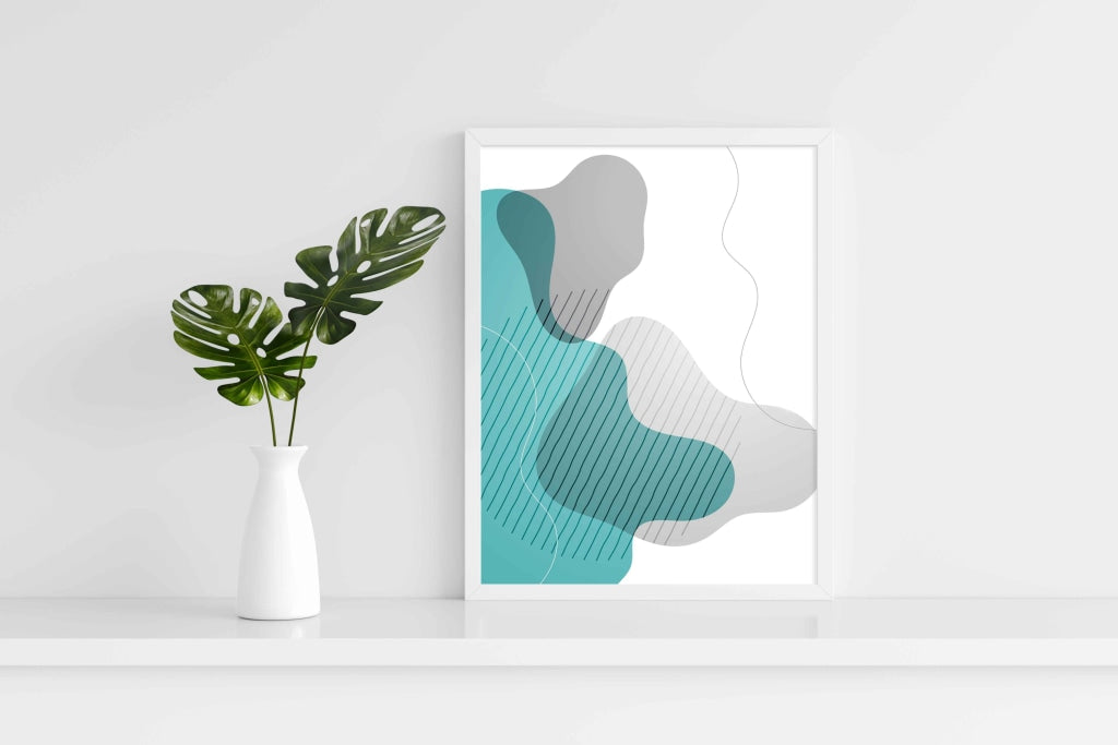 Geometric Overlay Patterns Art Frame For Wall Decor- Funkydecors Xs / White Posters Prints &amp; Visual