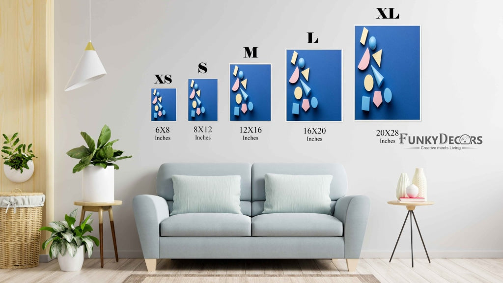 Geometric Shape Variation Art Frame For Wall Decor- Funkydecors Posters Prints & Visual Artwork