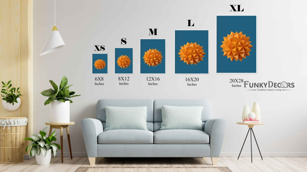 Geometric Spike Shape Art Frame For Wall Decor- Funkydecors Posters Prints & Visual Artwork
