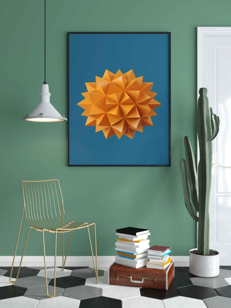 Geometric Spike Shape Art Frame For Wall Decor- Funkydecors Xs / Black Posters Prints & Visual
