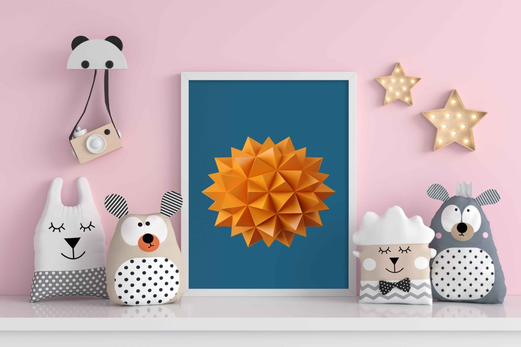 Geometric Spike Shape Art Frame For Wall Decor- Funkydecors Xs / White Posters Prints & Visual
