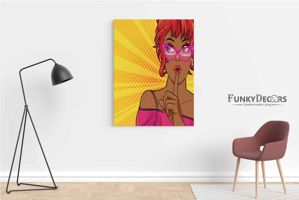 Girl Pop Art Frame For Wall Decor- Funkydecors Posters Prints &amp; Visual Artwork
