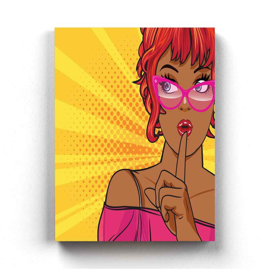 Girl Pop Art Frame For Wall Decor- Funkydecors Xs / Canvas Posters Prints &amp; Visual Artwork