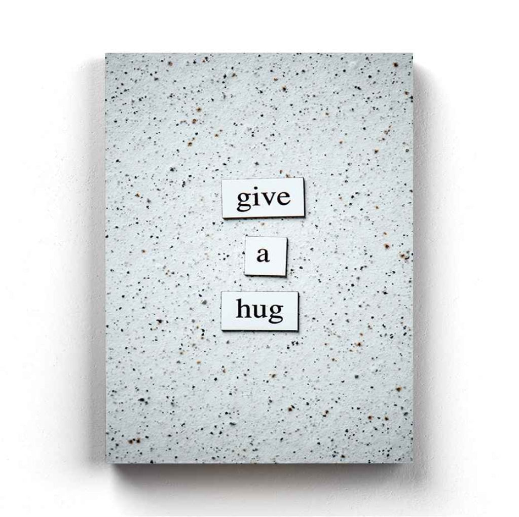 Give A Hug - Quotes Art Frame For Wall Decor- Funkydecors Xs / Canvas Posters Prints &amp; Visual