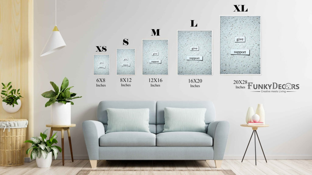 Give Support - Quotes Art Frame For Wall Decor- Funkydecors Posters Prints &amp; Visual Artwork
