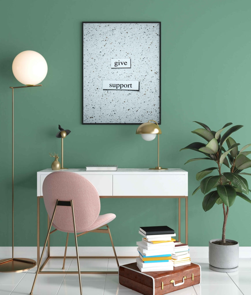 Give Support - Quotes Art Frame For Wall Decor- Funkydecors Xs / Black Posters Prints &amp; Visual