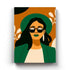 Go Green Girl Portrait Art Frame For Wall Decor- Funkydecors Xs / Canvas Posters Prints & Visual