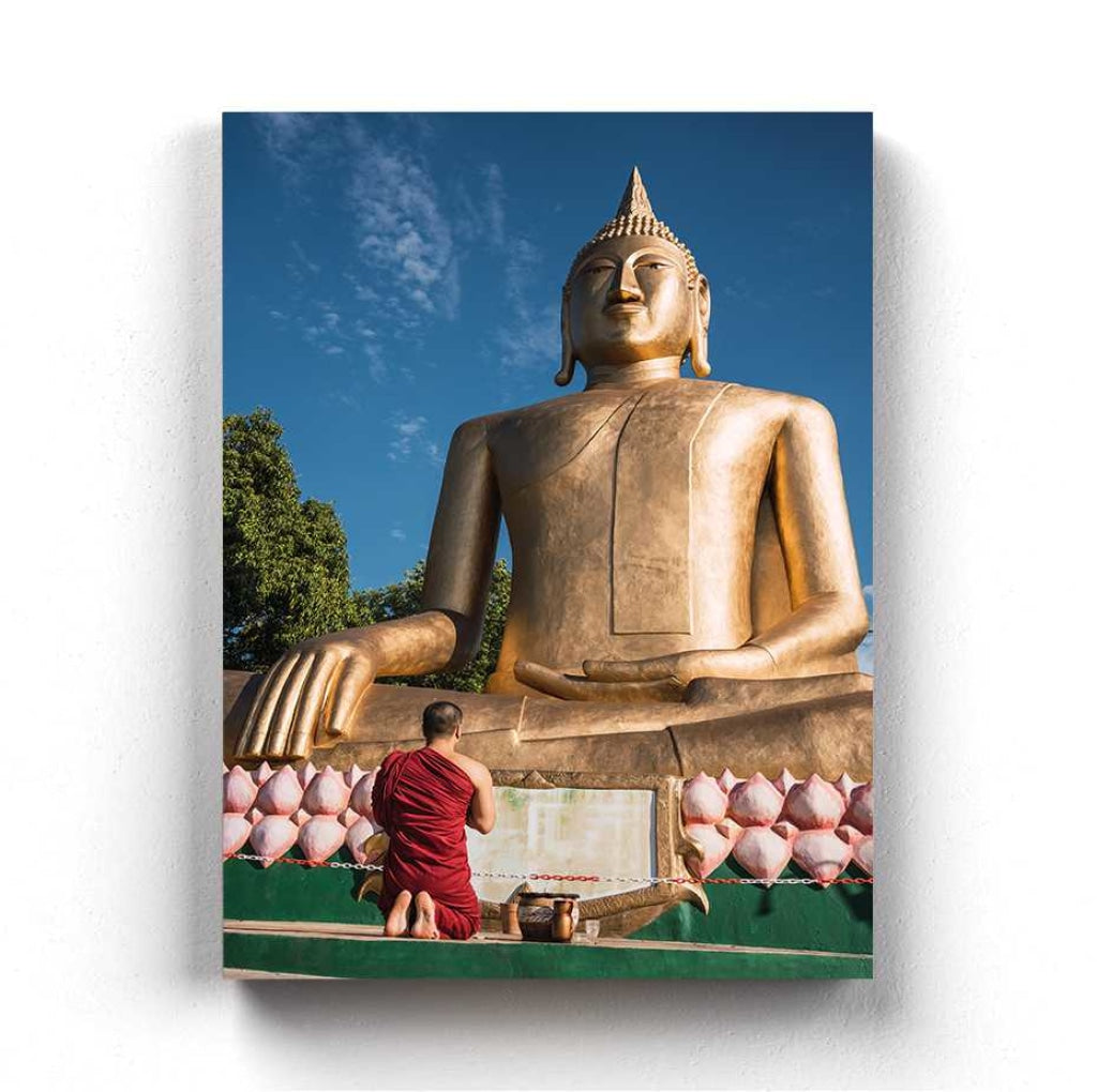 Golden Buddha - Spiritual Art Frame For Wall Decor- Funkydecors Xs / Canvas Posters Prints & Visual