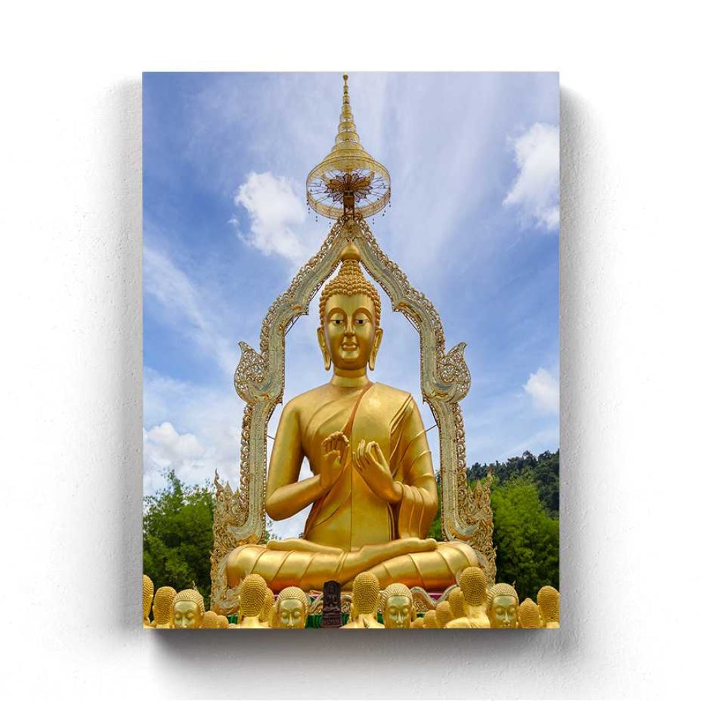 Golden Buddha - Spiritual Art Frame For Wall Decor- Funkydecors Xs / Canvas Posters Prints &amp; Visual