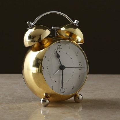 Golden Royal Retro Style Alarm Kids Room Table Clock-Funkydecors Big Clocks