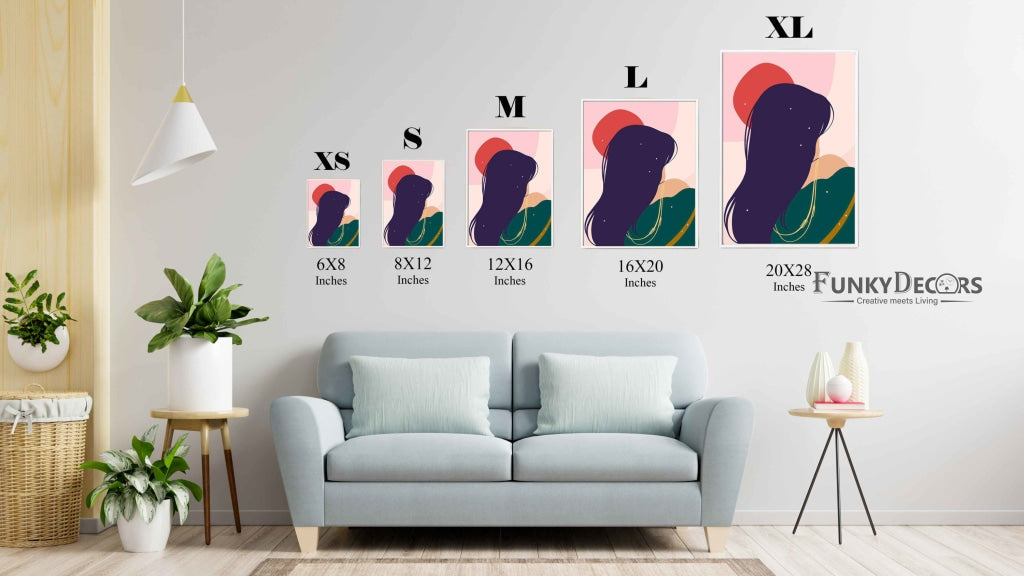 Good Hair Day Portrait Art Frame For Wall Decor- Funkydecors Posters Prints & Visual Artwork