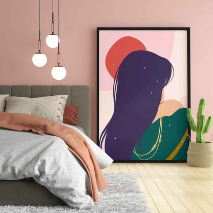 Good Hair Day Portrait Art Frame For Wall Decor- Funkydecors Xs / Black Posters Prints & Visual