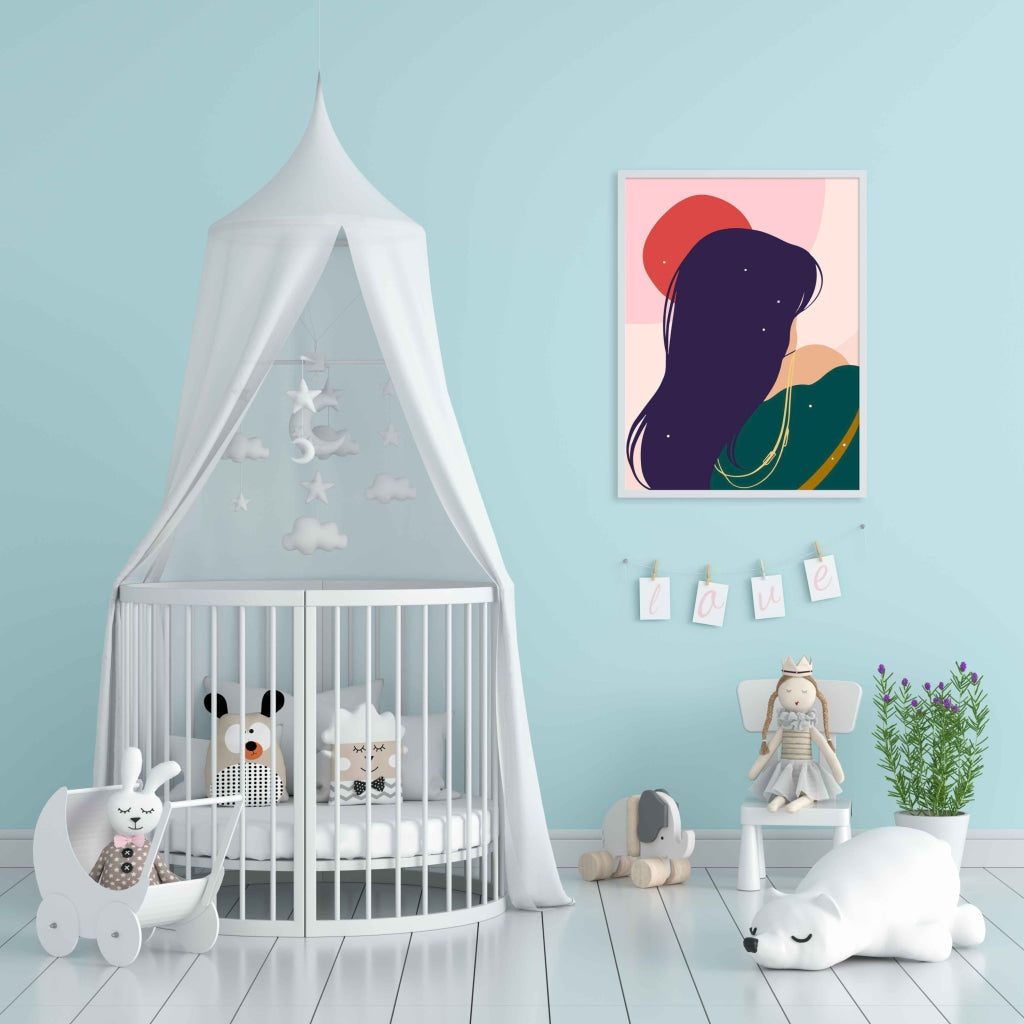 Good Hair Day Portrait Art Frame For Wall Decor- Funkydecors Xs / White Posters Prints &amp; Visual