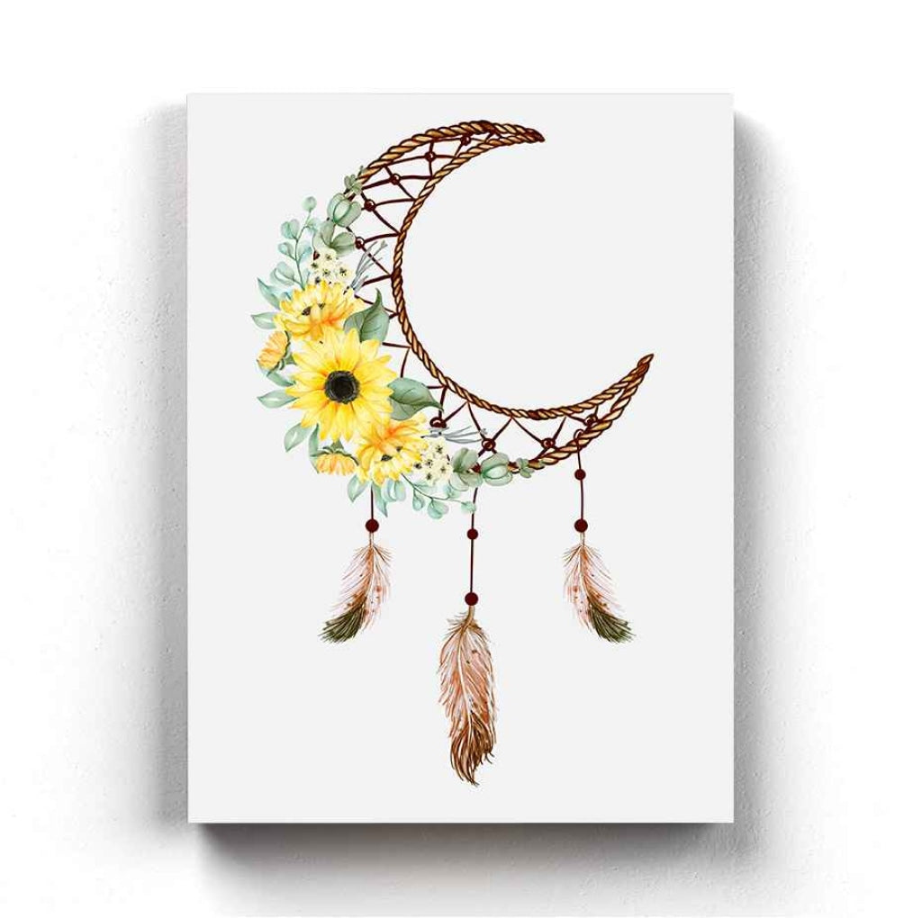 Good Vibes Dream Catcher Design Portrait Art Frame For Wall Decor- Funkydecors Xs / Canvas Posters