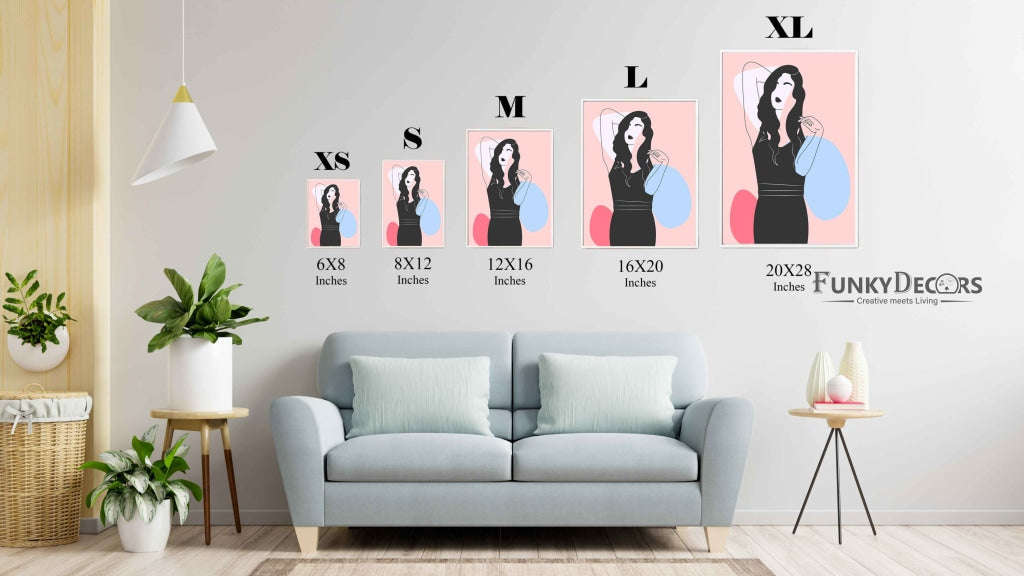 Graceful Women Portrait Art Frame For Wall Decor- Funkydecors Posters Prints & Visual Artwork