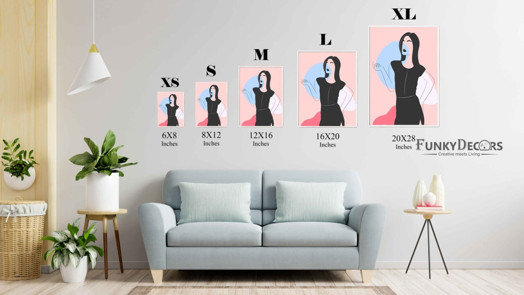 Graceful Women Portrait Art Frame For Wall Decor- Funkydecors Posters Prints & Visual Artwork