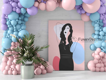 Graceful Women Portrait Art Frame For Wall Decor- Funkydecors Posters Prints & Visual Artwork