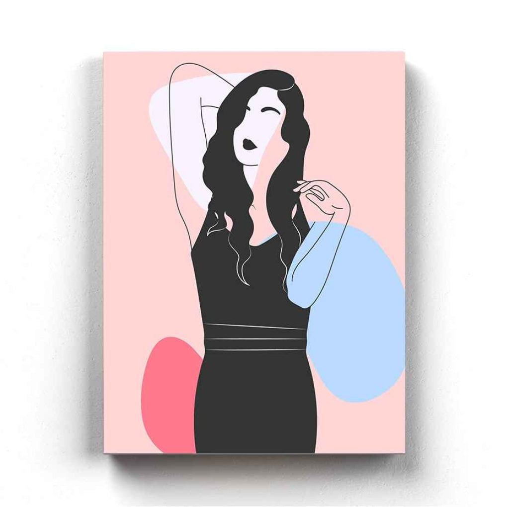 Graceful Women Portrait Art Frame For Wall Decor- Funkydecors Xs / Canvas Posters Prints & Visual