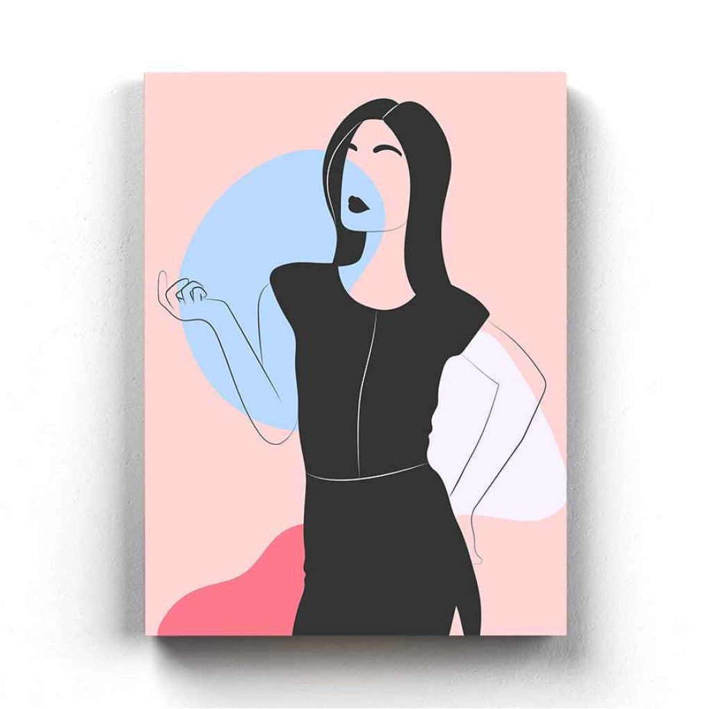 Graceful Women Portrait Art Frame For Wall Decor- Funkydecors Xs / Canvas Posters Prints & Visual