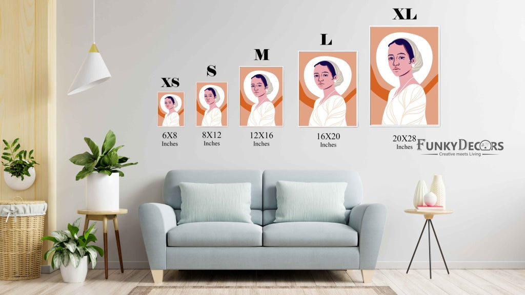 Gracious Women Portrait Art Frame For Wall Decor- Funkydecors Posters Prints & Visual Artwork