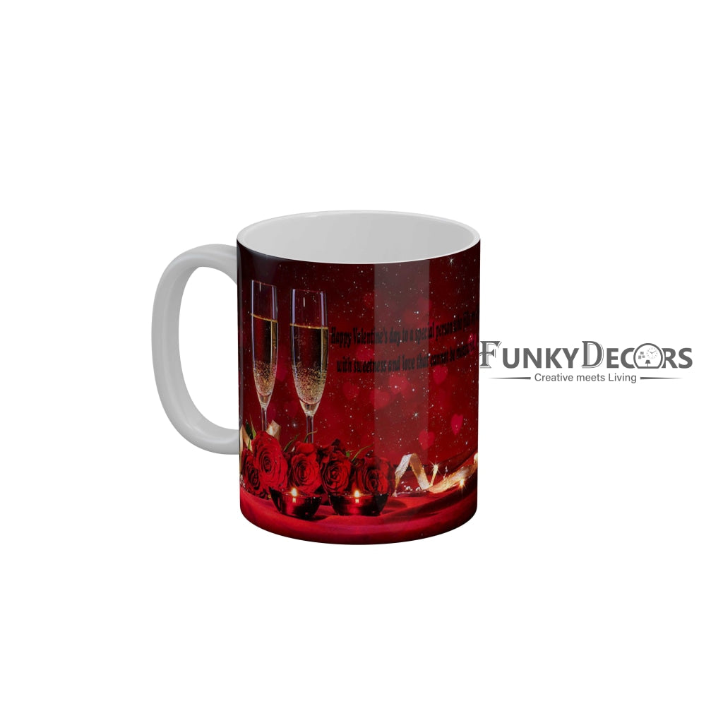 Happy valentine day to a special person Coffee Ceramic Mug 350 ML-FunkyDecors