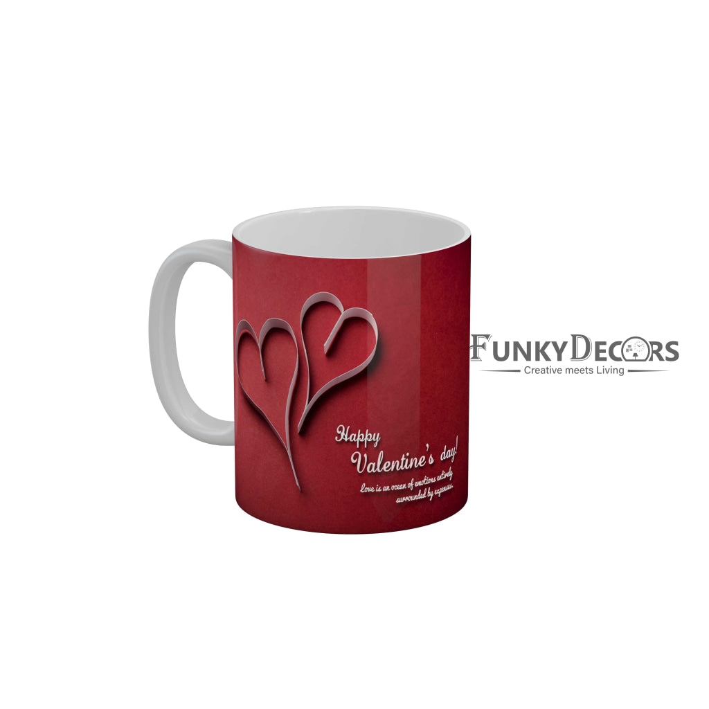 Happy Valentines Day Love and Friendship Quotes Ceramic Coffee Mug 350 ml-FunkyDecors