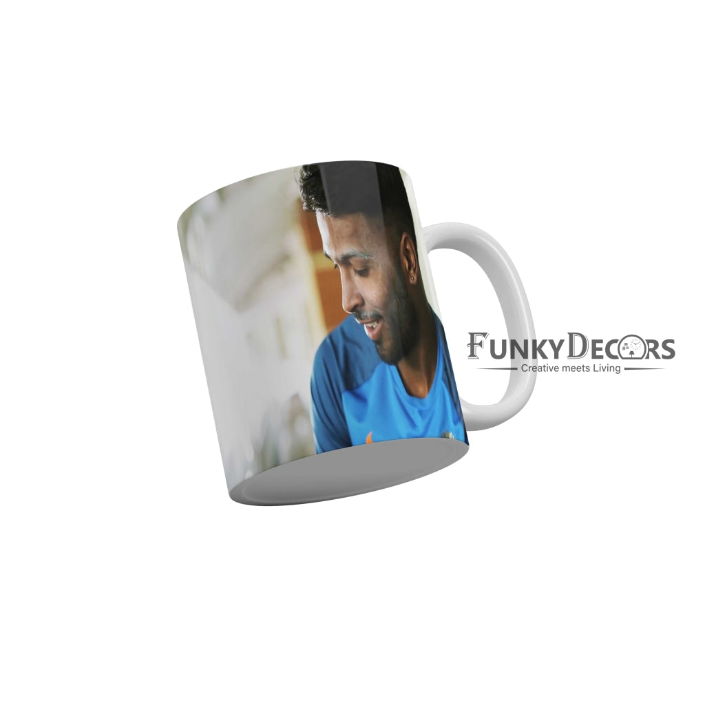 Hardik pandya Mumbai Indians Coffee Ceramic Mug 350 ML-FunkyDecors