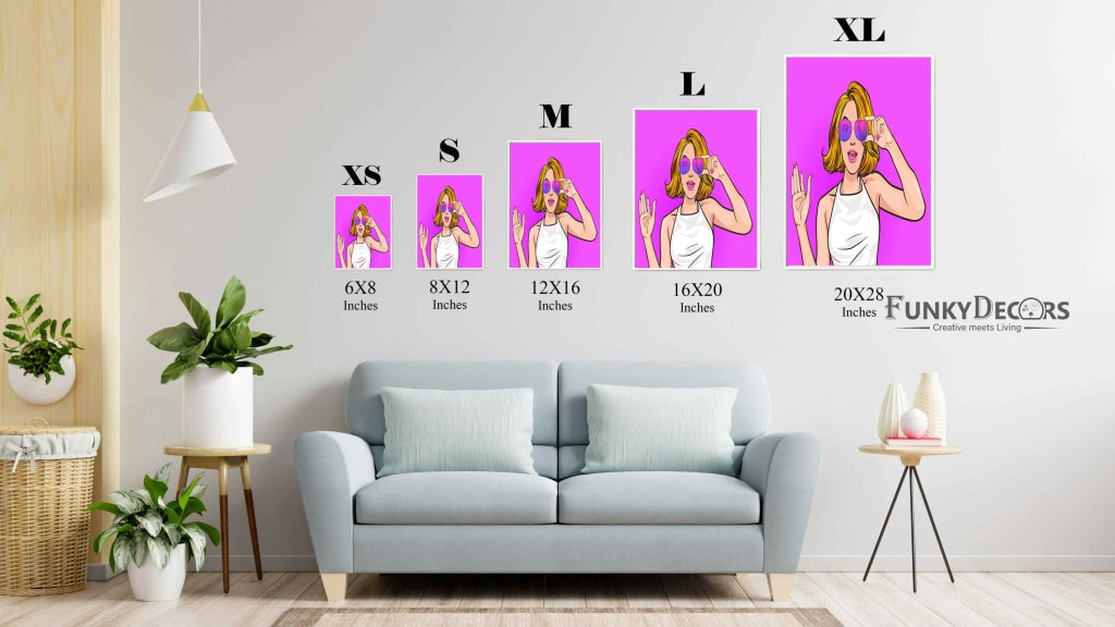 Hello Pop Art Frame For Wall Decor- Funkydecors Posters Prints &amp; Visual Artwork