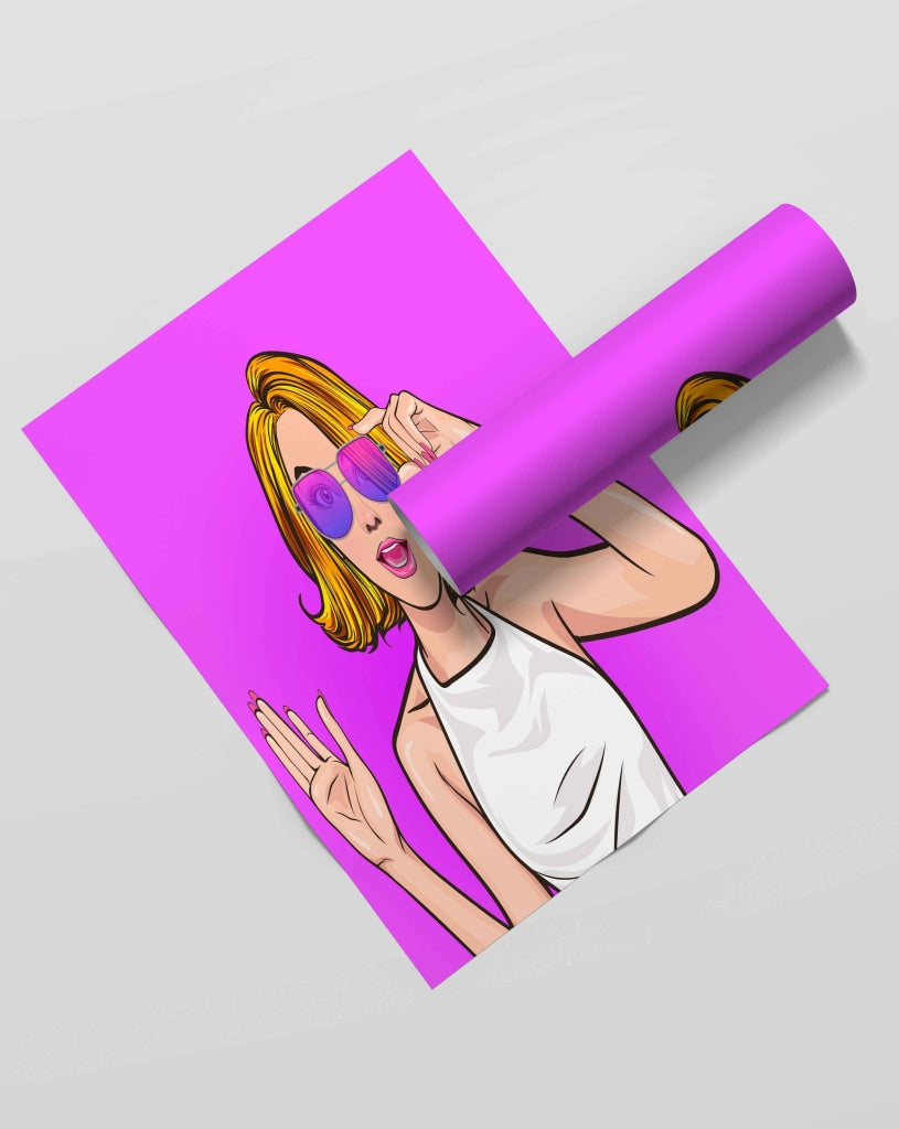 Hello Pop Art Frame For Wall Decor- Funkydecors Xs / Roll Posters Prints &amp; Visual Artwork