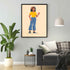 Hey Little Girl Portrait Art Frame For Wall Decor- Funkydecors Xs / Black Posters Prints & Visual