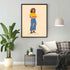 Hey Little Girl Portrait Art Frame For Wall Decor- Funkydecors Xs / Black Posters Prints & Visual