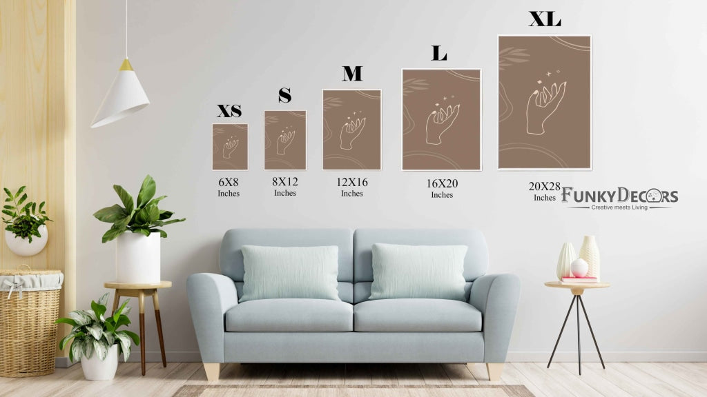 Hold My Hand - Minimal Art Frame For Wall Decor- Funkydecors Posters Prints & Visual Artwork