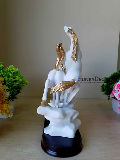 Horses Sculpture In Black And White Decorative Showpiece- Funkydecors Figurines
