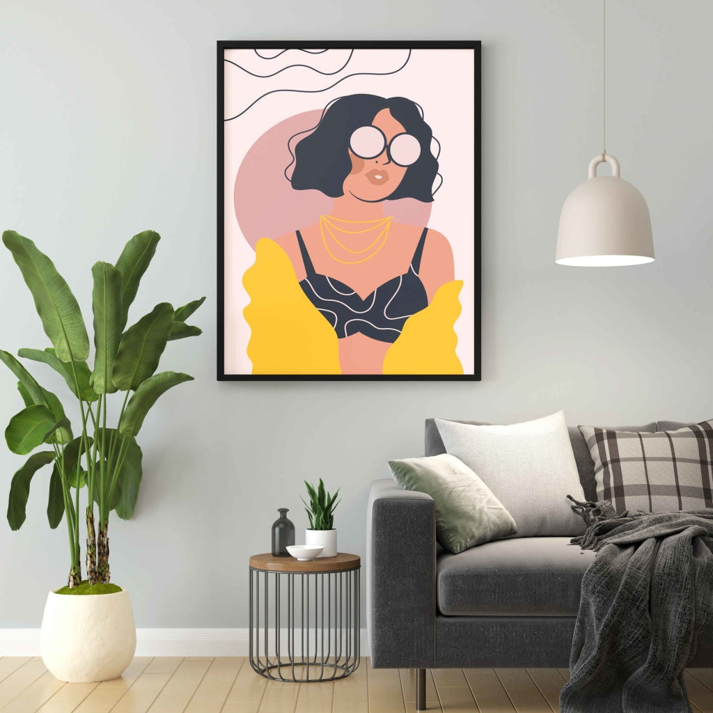 I See You - Women Portrait Art Frame For Wall Decor- Funkydecors Xs / Black Posters Prints & Visual