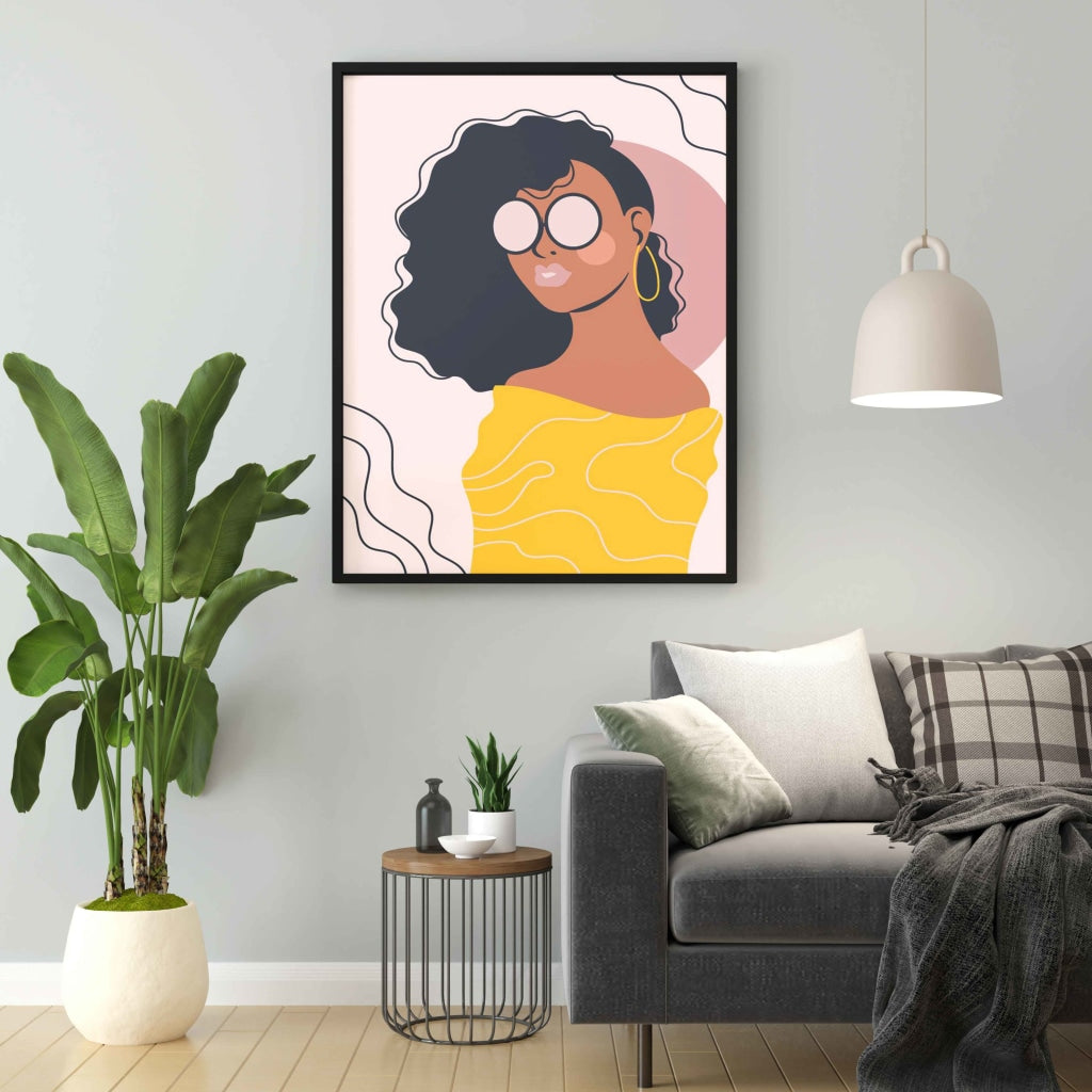 I See You - Women Portrait Art Frame For Wall Decor- Funkydecors Xs / Black Posters Prints & Visual