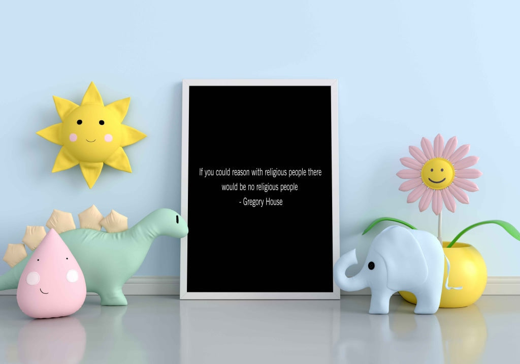 If You Could Reason With Religious People There Would Be No - Life Quotes Art Frame For Wall Decor-