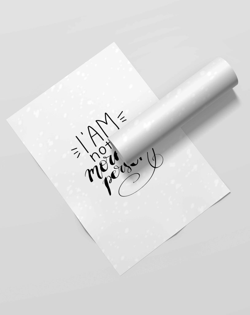 Im Not A Morning Person - Funky Quotes Art Frame For Wall Decor- Funkydecors Xs / Roll Posters