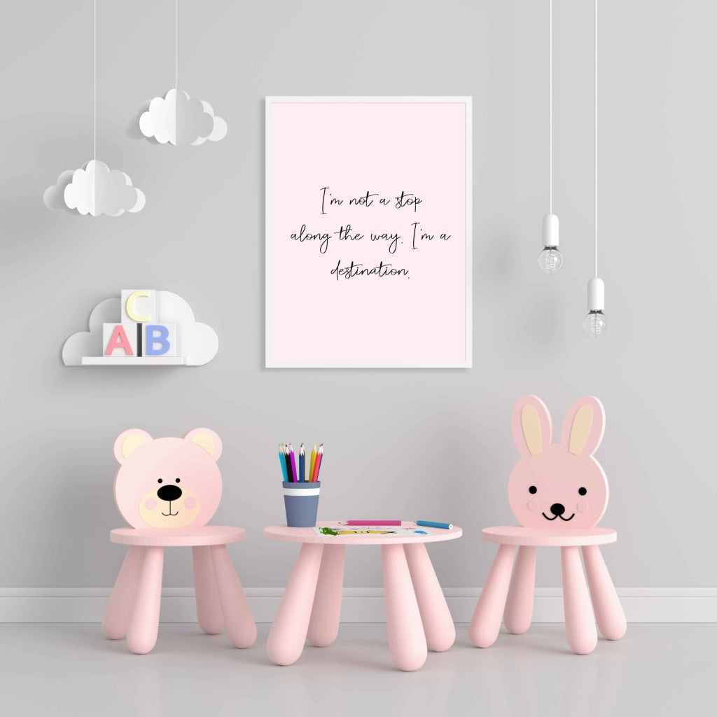 Im Not A Stop Along The Way. Destination - Motivational Quotes Art Frame For Wall Decor- Funkydecors