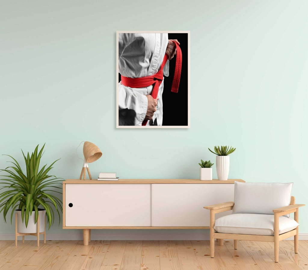 Karate - Sports Art Frame For Wall Decor- Funkydecors Xs / White Posters Prints &amp; Visual Artwork
