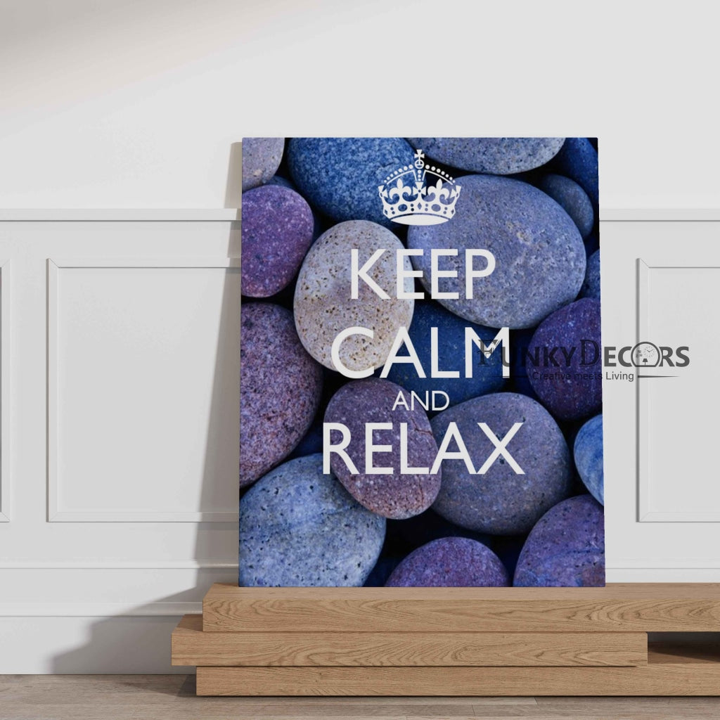 Keep Calm And Relax - Motivational Quotes Art Frame For Wall Decor- Funkydecors Posters Prints &amp;