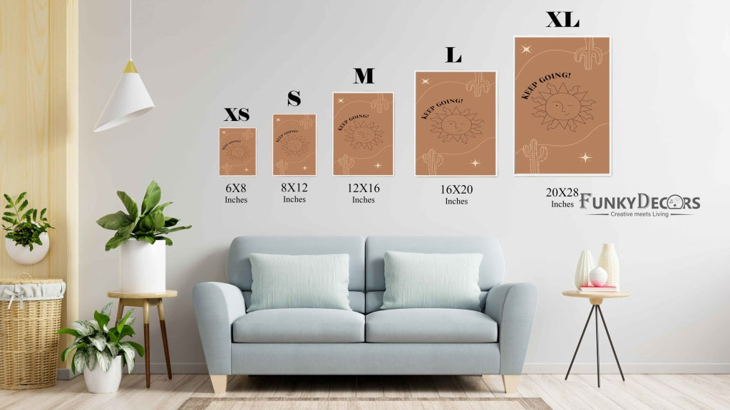 Keep Going - Minimal Art Frame For Wall Decor- Funkydecors Posters Prints & Visual Artwork