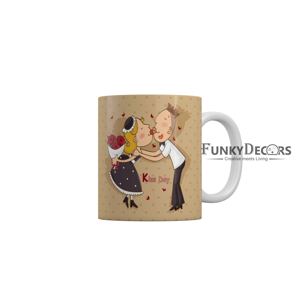 Kiss Day Coffee Ceramic Mug 350 ML-FunkyDecors